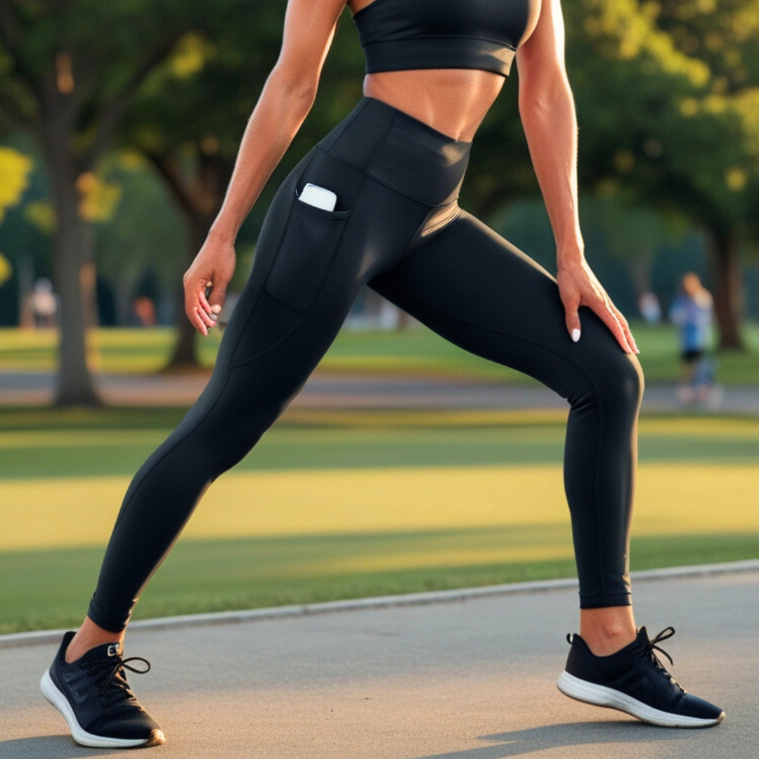 Pocket-filled athletic leggings