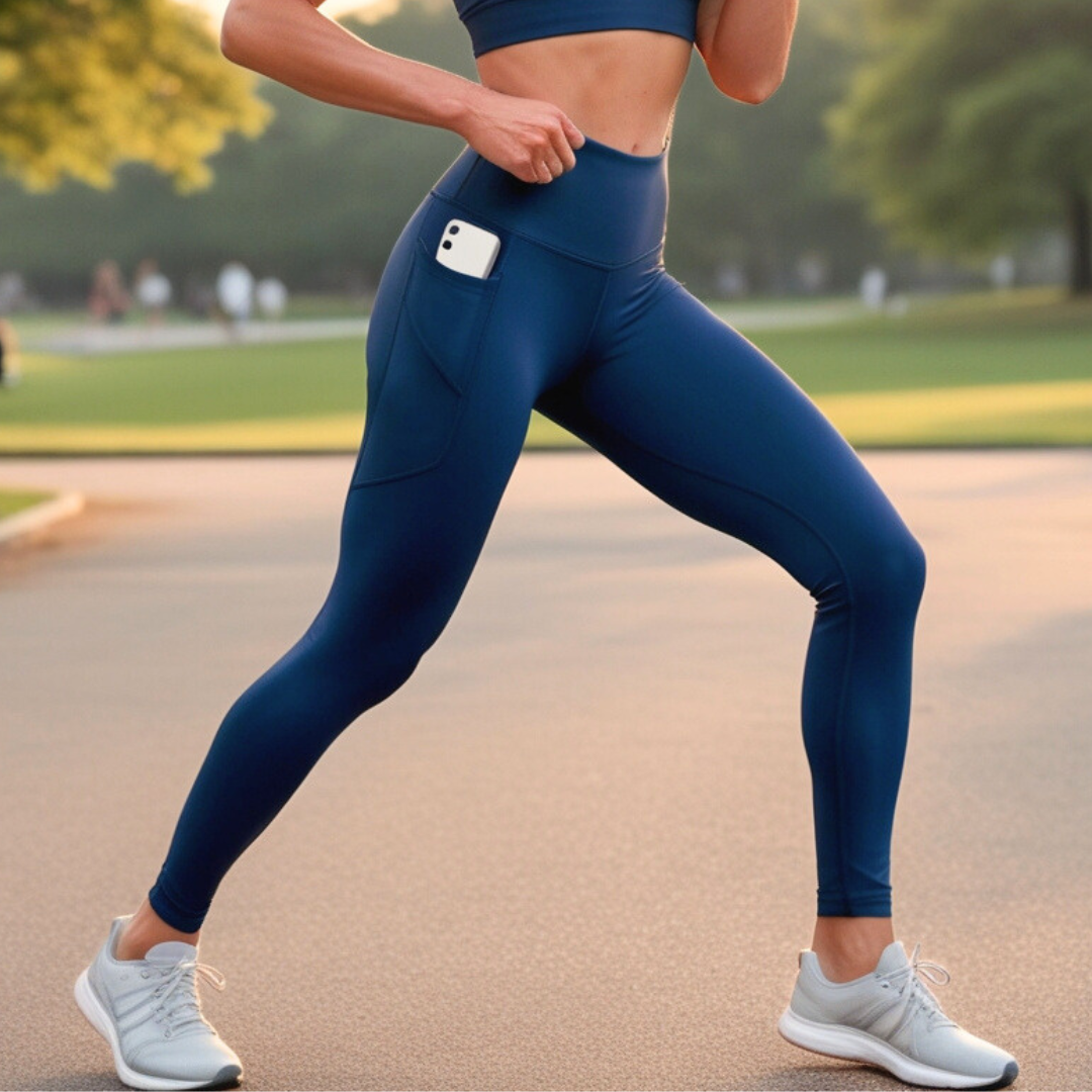 Pocket-filled athletic leggings