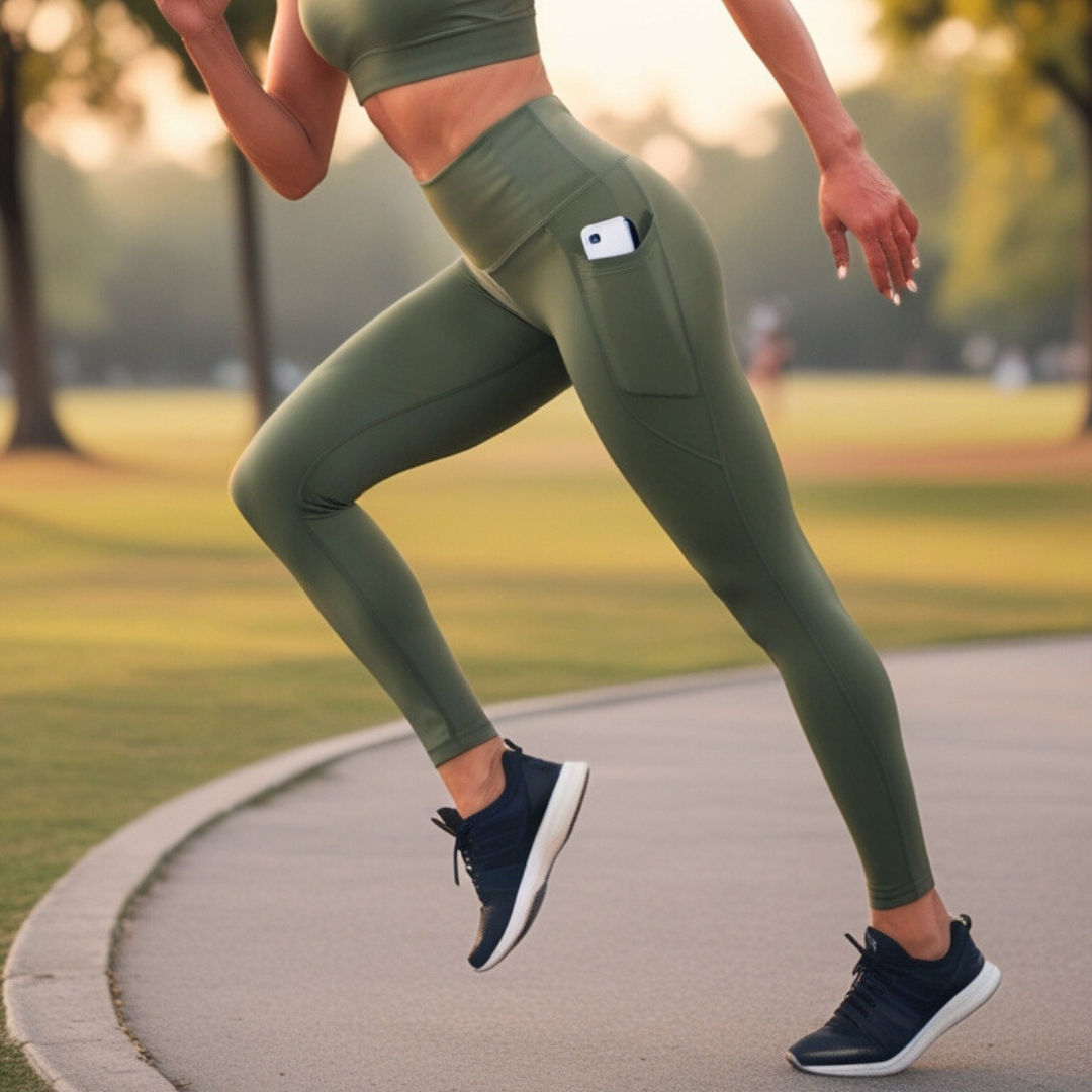 Pocket-filled athletic leggings