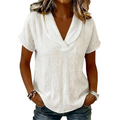 Loose-fitting summer knit T-shirts - Clearance Sale